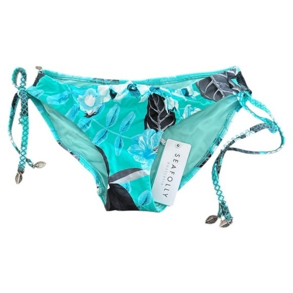 Seafolly Womens Swim Hipster Bikini Bottom Side Tie Bahama Tropical Floral 4 NWT